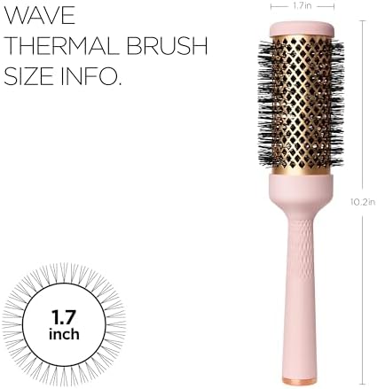 Magic Curling Round Brush (Wavy 1.7 Inch), Non-electronic, Self-Standing Round Quick Styling Brush, Great Blowout, Ceramic Coated/Ionic Thermal Barrel, Blowout Volume, Wave Styler - Image 6