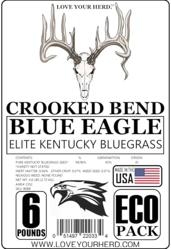 Blue Eagle Kentucky Bluegrass Seed, 6LB EcoPack, Uncoated & No Fill, Grow Full, Beautiful & Best Yards, Thicken Lawns & Turf Fields, Growing Dark Green Organic Grass Carpet, Cold Tolerant - Image 2