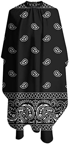 VERTEX&KAIBIN Barber Cape for men Hair Cutting,Black Paisley Cool cape designer,professional barber supply capes - Image 2