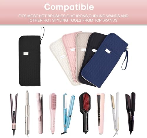 KarSyon Hair Tools Organizer Travel Case Hot Tool Heat Resistant Mat 2 in 1 - Image 6