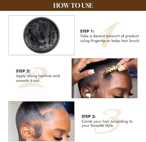 Edge Control Gel for Women Strong Hold Hair Braiding Gel Firm Hold, Hair Styling Wax Natural Edge Lock & Fixer for Women & Men Non-Greasy No Flaking (Edge Control Gel 4.2 Oz) - Image 3