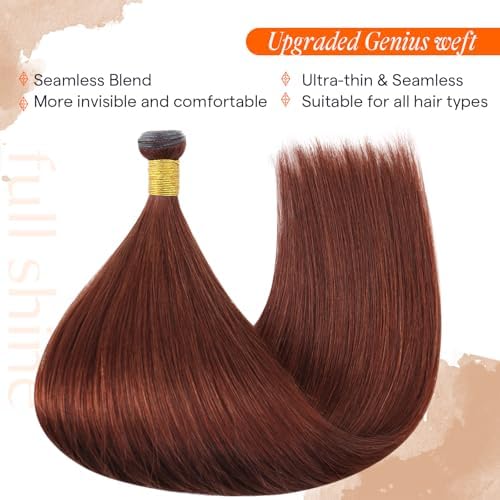 Full Shine Genius Weft Hair Extensions Sew In Add Length 22 Inch 80g - Image 5