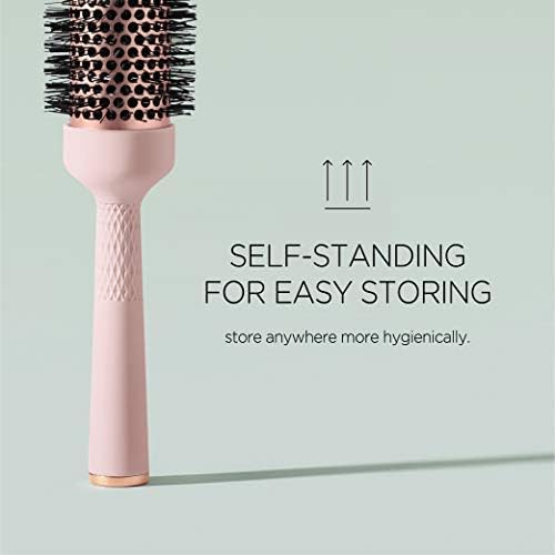 Magic Curling Round Brush Set (1&1.7Inches), Cut Drying Time, Self-Standing Round Brush, Great Blowout,Ceramic Coated Barrel,Quick Styling,Blowout Volume,Ionic Thermal Barrel, Wave Styler - Image 5