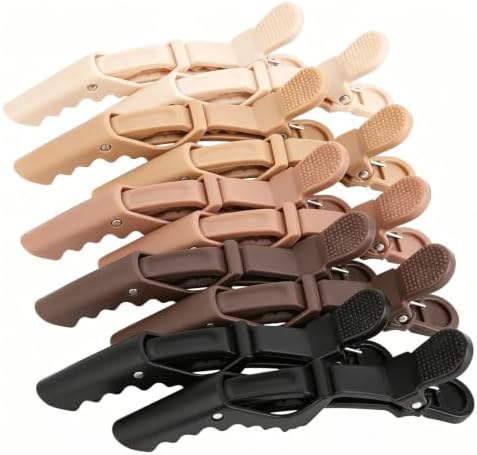 HH&LL Matte Hair Clips with Unique Anti-Slip Coating, Professional Non-Slip Alligator Hair Sectioning Clips, 10 Count for Styling, Secure Hold for Thick, Thin, Curly & Wet Hair by HHLL