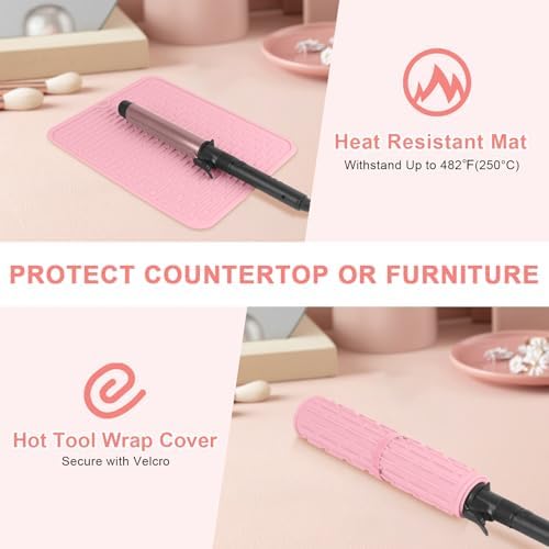AMIJEAL Oversize Silicone Heat Resistant Mat for Hair Tools(14.2" x 11") - Image 3