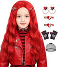 Mildiso 7PCS Kids Red Princess Cosplay Wig for Girls Halloween Costume M151 by Mildiso