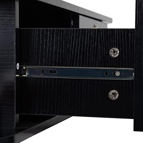 RESHABLE Wall Mount Barber Station,Modern Salon Hair Table,Black - Image 7