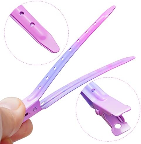 Bantoye 24Packs Duck Bill Clips 3.35 Inch Metal Alligator Clip, Pink Purple - Image 3