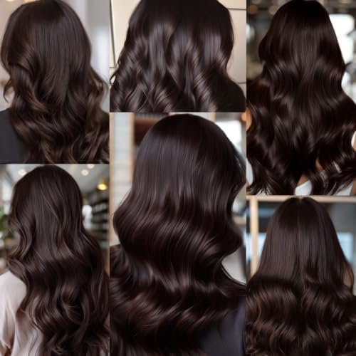 Colored Hair Extensions Clip in Brown Hairpieces 14 PCS - Image 6