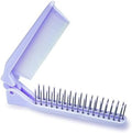 RHOS Brand Hair Comb, Double Head Folding Travel Hair Brush - Mini Pocket Size Comb for Women and Girls, Detangling Hair Comb for Purse, Bags, All Hair Types (Purple) by RHOS
