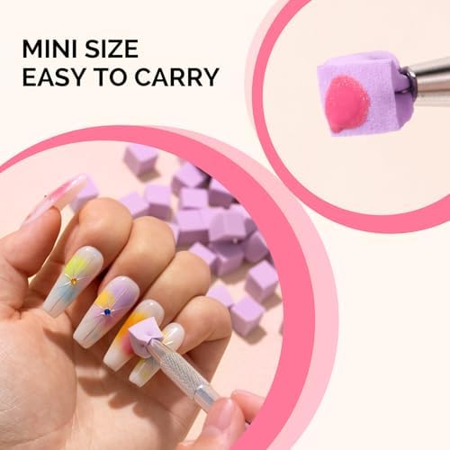 MelodySusie 100Pcs Soft Nail Sponges for Ombre - Image 5