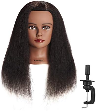 Hairingrid Mannequin Head 16"-18" 100% Real Hair Training Manikin Head by Hairingrid