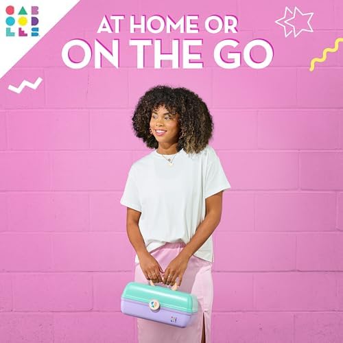 Caboodles On-The-Go Girl Makeup Box, Hot Pink Sparkle, Hard Plastic Makeup Organizer Box, Built-In Mirror, Secure Latch for Safe Travel, Spacious Storage for Large Items - Image 4