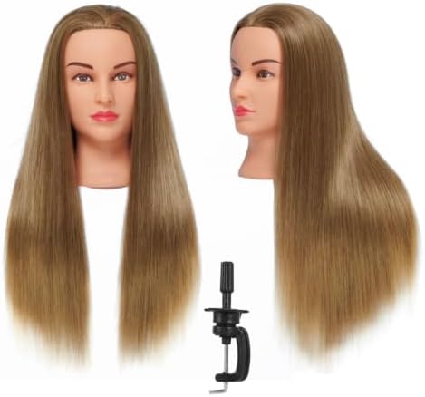 26"-28" Synthetic Fiber Hair Mannequin Head Styling Training Head Doll Head by HAIRGINKGO