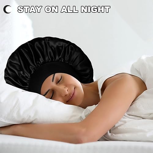 Extra Large Satin Bonnet Hair Cap for Women Men - Image 2