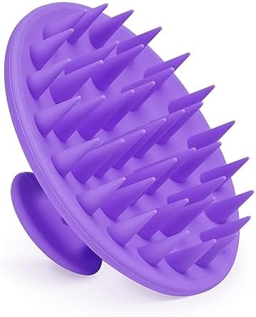 Meartchy Silicone Scalp Massager Shampoo Brush, Scalp Scrubber for Hair Growth (Purple) by Meartchy