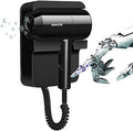 Hotel Wall Mounted Hair Dryer for Bathroom,Restroom Professional Blow Dryer,with Stand Rack,Specialised Motor for Salon,Fast Drying - Gifts【Massage Comb, Screws+ Adhesive】 110V by GMDQ