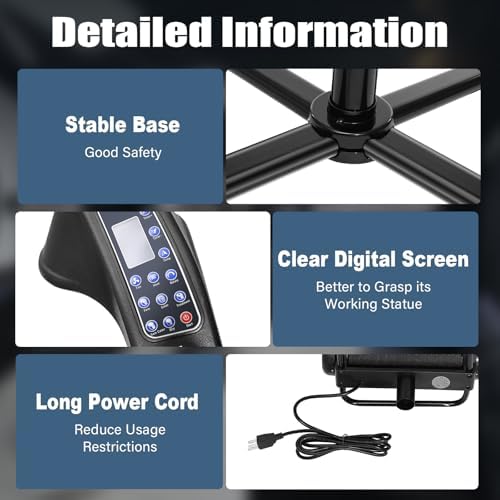 3 in 1 Orbiting Infrared Hair Dryer,Standing Hair Dryer with Universal Wheels,Perm Processor Stand Hair Dyeing for Hair Care,Dyeing,Oil Treatment (Black 2) - Image 5
