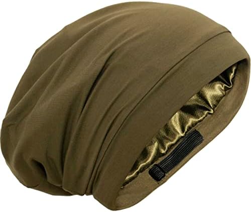 Silk Satin Hair Bonnet for Sleeping - Black Women & Men's Sleep Cap by Caplord