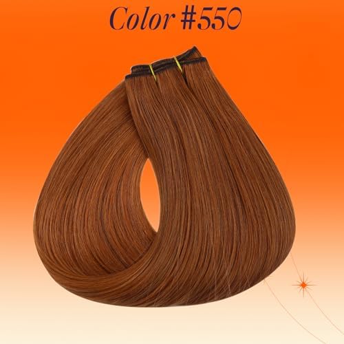 Full Shine Invisible Weft Hair Extensions Human Hair Sew In 16 Inch 105g - Image 2