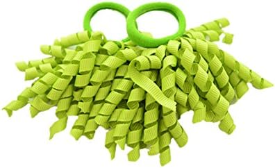 PIDOUDOU Pack of 18 Boutique Girls' Solid Curly Korker Bow Hair Ties Hair ornaments - Image 4