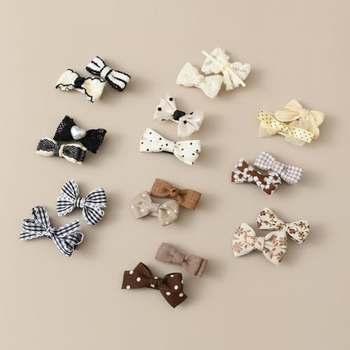 20 PCS Baby Hair Clips Set 2'' Toddler Girl Hair Bows Fully Covered Barrettes Infant Tiny Hair Accessories for Babies Kids Fine Hair - Image 6