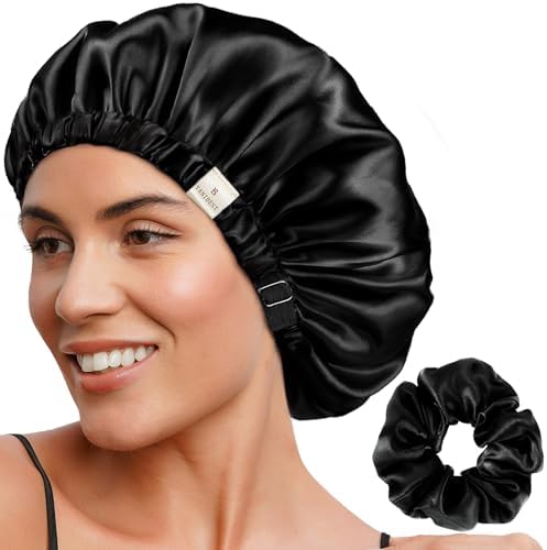 YANIBEST Adjustable Satin Bonnet to Reduce Frizz, Silk Feeling Hair Wrap by yanibest