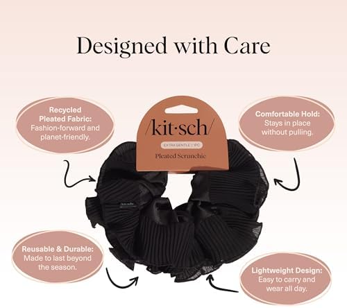 Kitsch Pleated Scrunchie for Women - 1pc - Image 4