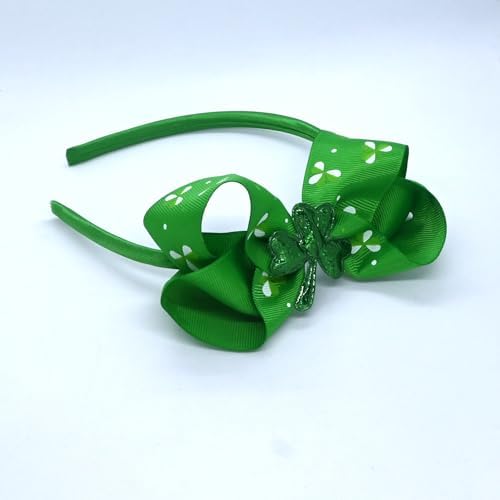 7PCS Lucky Shamrock Hair Accessories - Hair Bows Clips and Costume Accessories for Girls and Women - Image 6