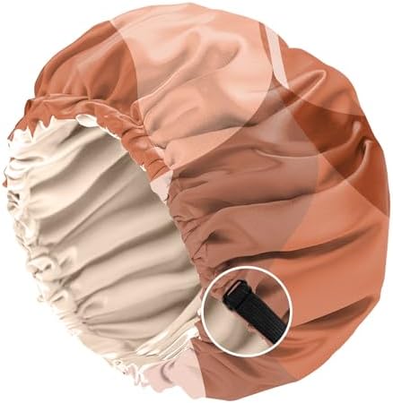 Satin Hair Bonnet Silk Bonnet for Sleeping Double Layer Elastic Adjustable Reusable Cute Aesthetic for Women Girls by BHAHB