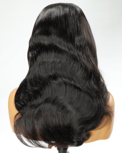BEEOS 13x6 HD Lace Wig 180% Density Body Wave Human Hair Wigs Ultra-fitted Cap Design Pre-Plucked Bleached Knots 0.10mm Ultra-thin Invisible SKINLIKE Real HD Lace 22 Inch - Image 6