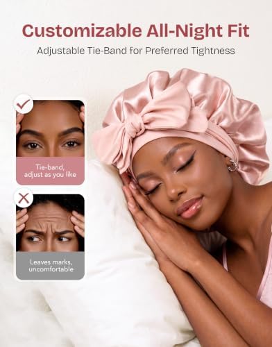 EverFoams Satin Curly Hair Bonnet for Sleeping Anti-Frizz - Image 5