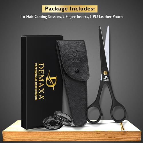 DEMAXA Professional Hair Scissors 6.5 Inch - Premium High Carbon Stainless Steel Barber Salon Hair Shears for Haircut Scissors - Ergonomic Design Super-Sharp Hair cutting Shears Blades - Image 6