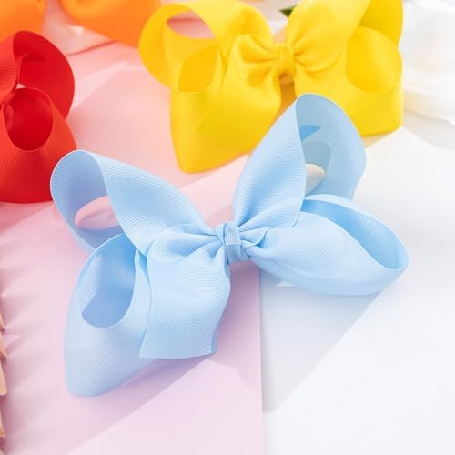 Oaoleer 40Pcs 8" Hair Bows Clips for Girls Tolddler Hair Accessories - Image 7