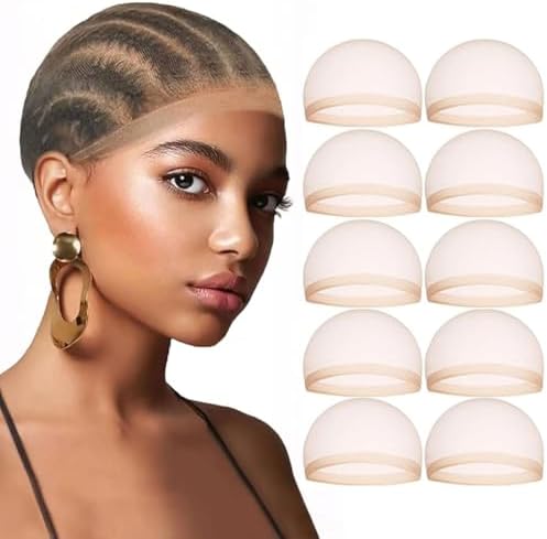 mscoco 10 Pieces Wig Caps for Women HD Wig Cap for Lace Front Wig Bald Cap for Wigs Stocking Caps for Wigs by Comfyandchichairyoulllove