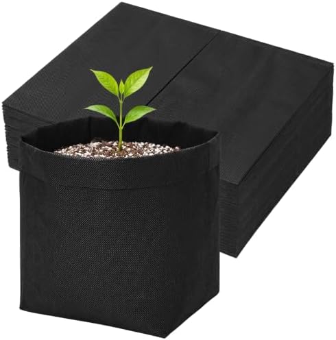 Fabric Grow Bags - 12.6x11.8 inches Black Plant Grow Bags, 80pcs by ENPOINT