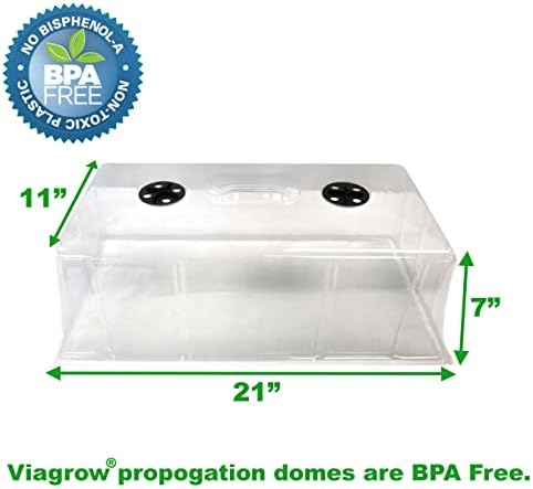 Viagrow VTD300-5, Tall Humidity Dome, Propagation Dome, Clear Plastic Tall Dome (5 Pack) - Image 3