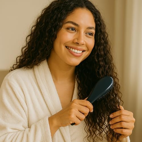 Wave Detangling Brush Set for Curly Hair, Thick, Straight & Natural Hair - Gentle Detangler Hair Brush for Women, Kids & Toddlers with Flexible Bristles -Hairbrush for Wet & Dry detangle - Image 4