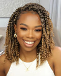 PreTwisted Passion Twist Crochet Hair 8 Inch 9 Packs T27 by Forevery