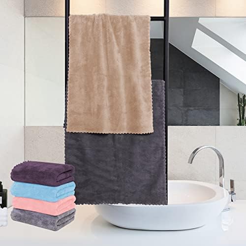 MOONQUEEN 18 Pack Premium Hand Towels - Quick Drying - Microfiber Coral Velvet Highly Absorbent Towels - Multipurpose Use as Hotel, Bathroom, Shower, Spa, Hand Towel 16 x 28 inches (Multicolor) - Image 3