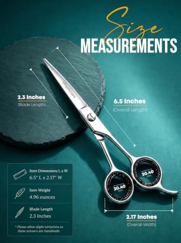 Premium Hair Cutting Scissors 6.5inch Stainless Steel Hair Scissors - Image 2