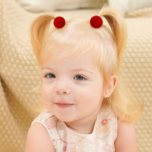 choicbaby 40pcs Pom Pom Hair Ties Elastic Rubber Bands for Baby Girls - Image 3