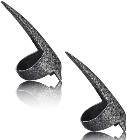 Pro Hair Sectioning Rings - Stainless Steel Braiding Tools for Dreadlocks, Wigs, Curling, Weaving, Balayage & Hair Extensions Installation (2pcs Black Glitter) by MyLashToolsByCrossEdge