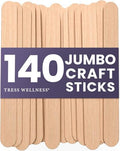 Tress Wellness Craft Sticks, Popsicle sticks, Premium Splinter-Free Wooden Sticks for Waxing, Wax Stick for Body and Face Waxing, 140 pieces by TressWellness