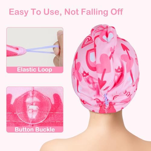 FIOBEE Microfiber Hair Towel Wrap for Kid Girls Rapid Drying Hair Turbans - Image 5