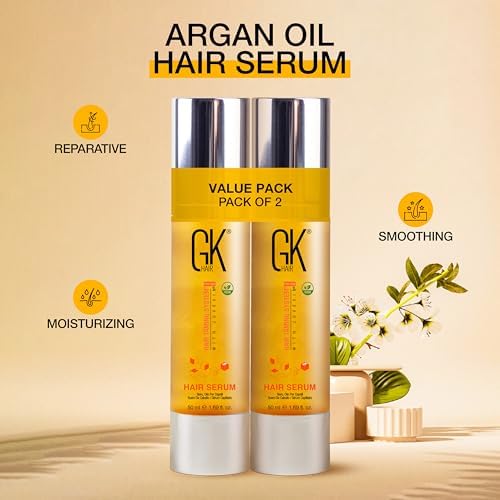 GK HAIR Oil For Frizzy Hair- Anti Frizz Hair Seurm - Perfect Lightweight Hair Oil For Keratin,Frizzy,Curly, Dry & Damaged ends- Paraben, Phthalate and Sulfate Free Pack of 2 (1.69 Oz) - Image 6