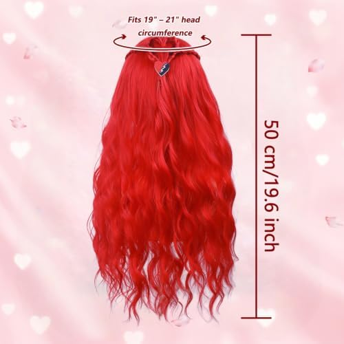 Mildiso 5pcs Kids Red Braided Princess Wig Girls Halloween Costume M153 - Image 6