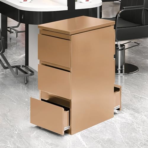 Stainless steel Beauty Salon Storage Cabinet, 3 Drawers Barber Salon Station for Hair Stylist, Barber Salon Station Styling Station Equipment, Barber Shop Beauty Spa Tattoo Tool Storage Cabinet by Unknown