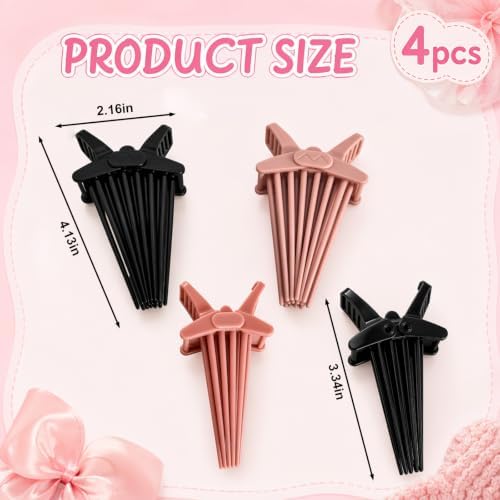 4PCS Root Clips for Curly Hair Volume, Volumizing Hair Clips for Fine and Flat Hair, Volume Clips for Curly Quick Styling Solutions, Portable Root Lift Tool for Travel and Daily Use - Image 2