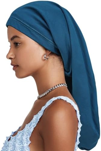3 Size Satin Lined Sleep Caps for Braids,Dreadlocks Natural Curly Hair Adjustable by Winitas
